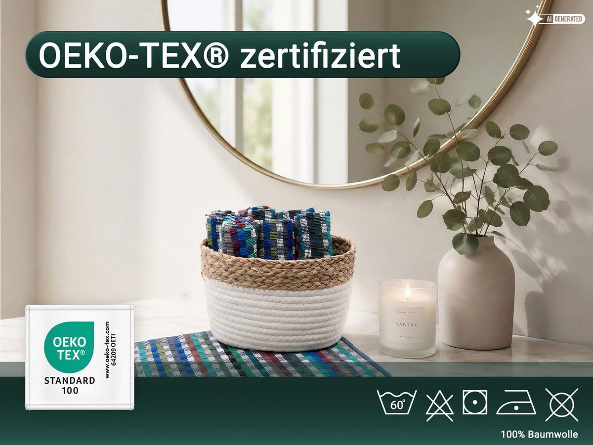 SEIFTÜCHER, 10er-Set, 30x30 cm, 100% Baumwolle, bunt - Multicolor, Textil (30/30cm) - Zollner
