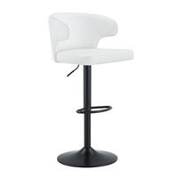 BARHOCKER 2er-Set höhenverstellbar mit Lehne Weiß - Weiß, Metall (45/110/49.72cm) - Meubliv