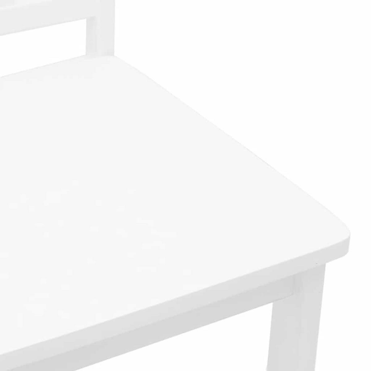 ESSZIMMERSTÜHLE 2Er Set Weiss Massivholz Gummibaum - Weiß, Holz (47.5/89/40cm) - vidaXL