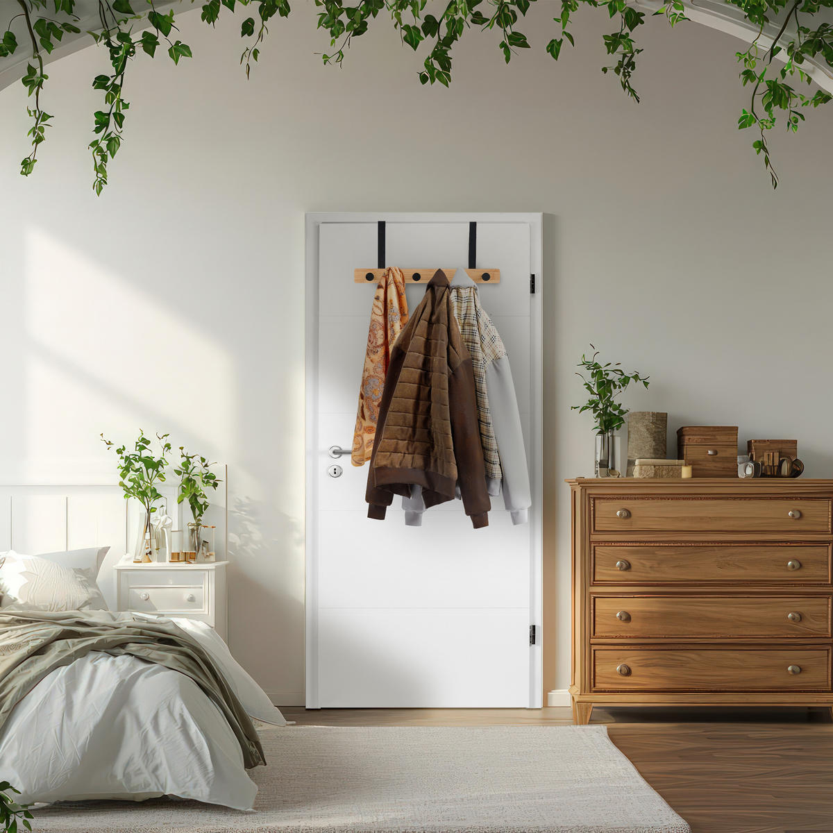TÜRGARDEROBE - Multicolor, Holz/Metall (40/17/7cm) - Relaxdays