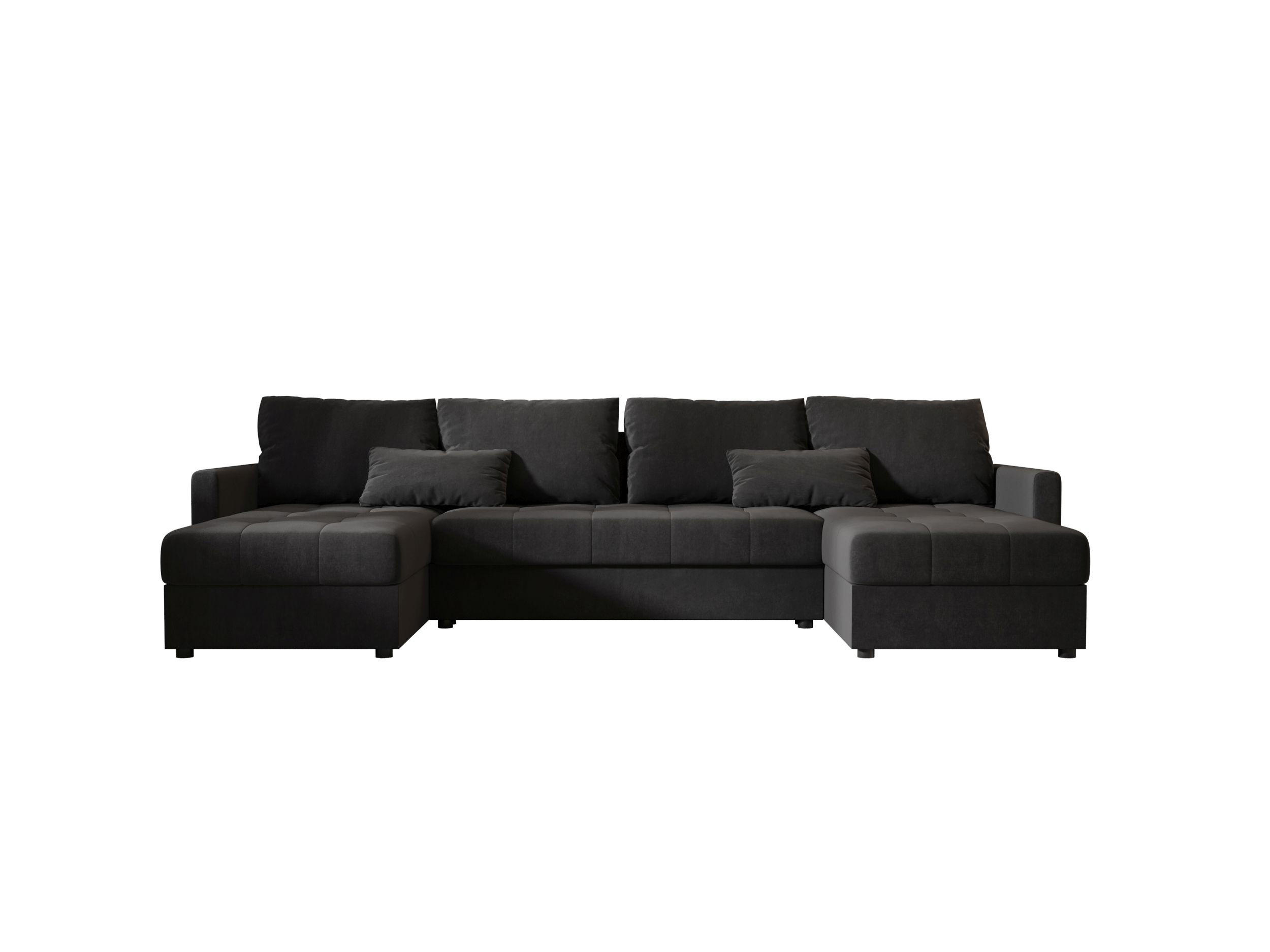 ECKSOFA MOS U BIS Itaka 27 mit Schlaffunktion - Dunkelgrau, Textil (285/85/140cm) - Bedante