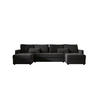 ECKSOFA MOS U BIS Itaka 27 mit Schlaffunktion - Dunkelgrau, Textil (285/85/140cm) - Bedante
