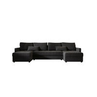 ECKSOFA MOS U BIS Itaka 27 mit Schlaffunktion - Dunkelgrau, Textil (285/85/140cm) - Bedante
