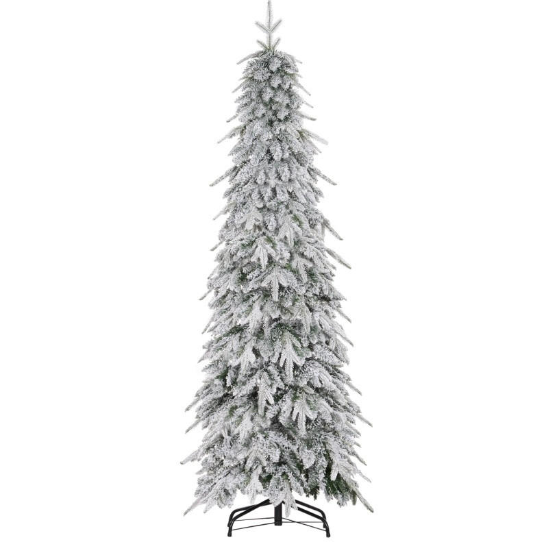 WEIHNACHTSBAUM Ø80/180 cm aus Metall mit Kunstschnee und Auto-Öffnung, Grün - Grün, Metall (180cm) - OKMYHOME