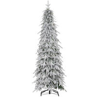 WEIHNACHTSBAUM Ø80/180 cm aus Metall mit Kunstschnee und Auto-Öffnung, Grün - Grün, Metall (180cm) - OKMYHOME