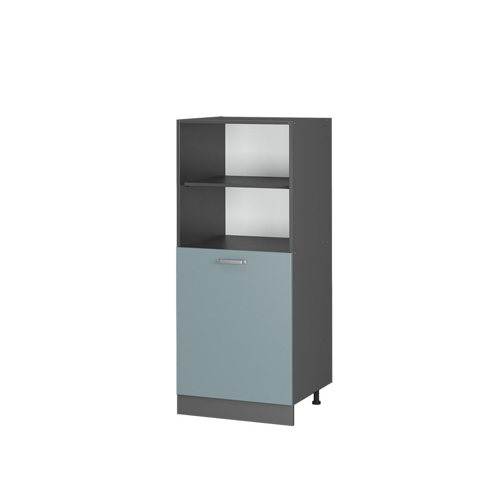 HERDUMBAUSCHRANK R-Line Blau-Grau 60 cm - Anthrazit/Blaugrau, Holzwerkstoff (60/143/57cm) - Vicco