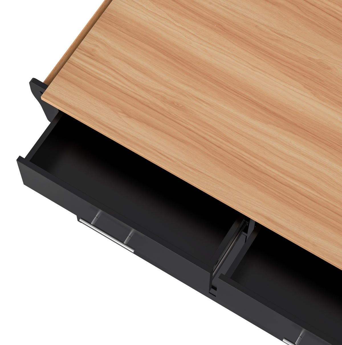 KÜCHENINSEL 120/91,5/46 cm Schwarz/Natur aus MDF mit klappbarer Tischplatte - Schwarz, Holzwerkstoff (71/91.5/120cm) - OKMYHOME
