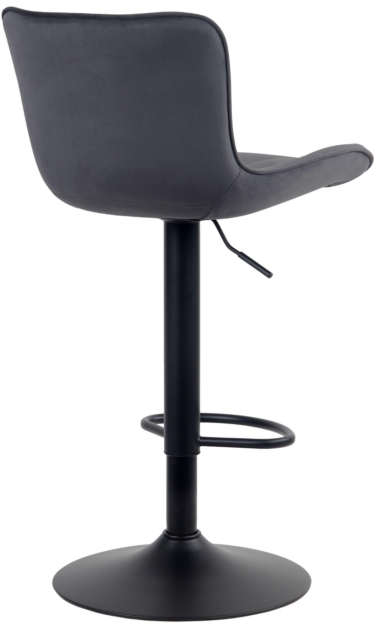 BARHOCKER Samt schwarz - Schwarz, Textil/Metall (48/83/54cm) - CLP