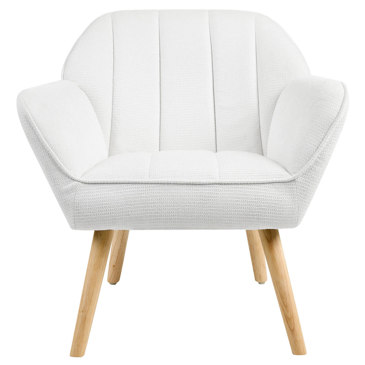 SESSEL Stoff Weiß Torud - Weiß, Textil (79/76/72cm) - Beliani