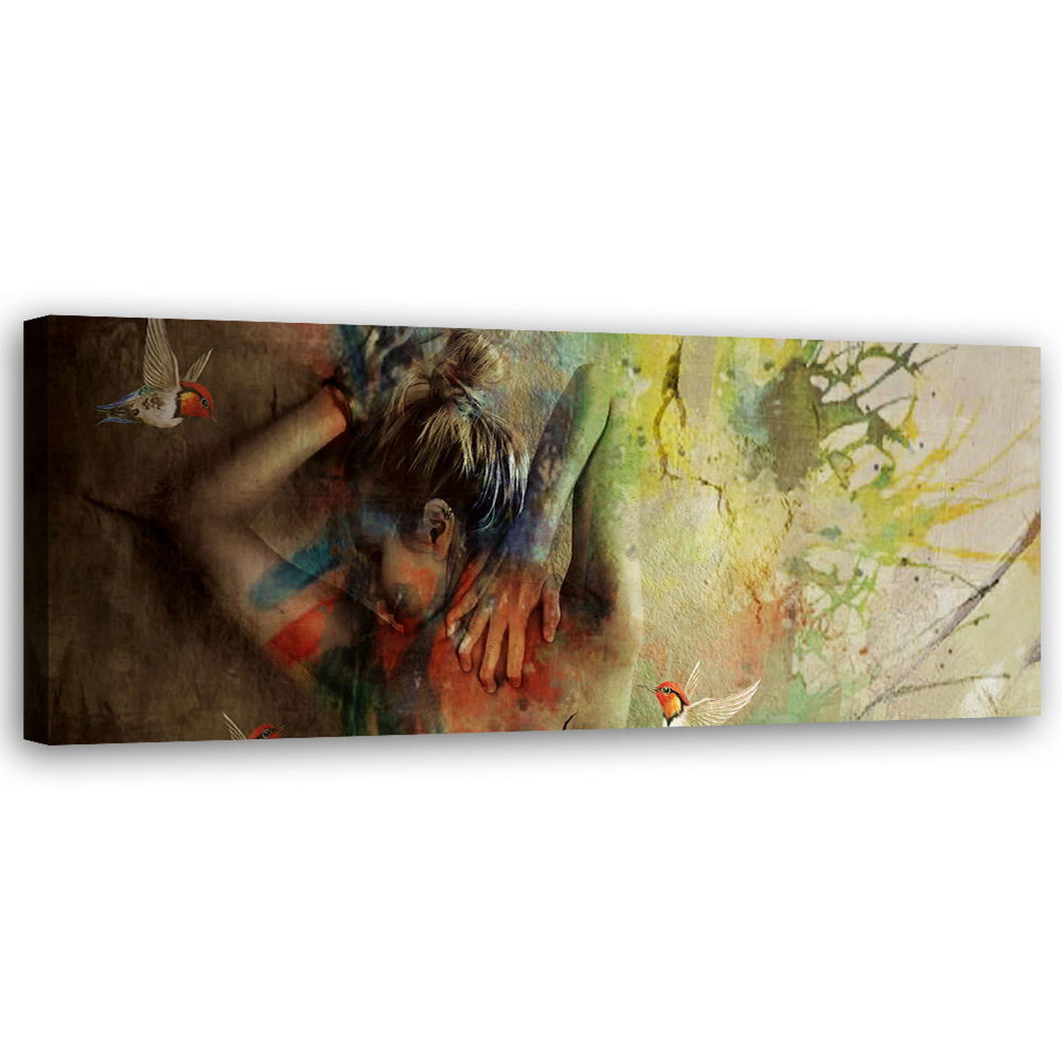 KUNSTDRUCK Bunt 150/50 cm - Multicolor, Textil (150/50cm) - KUNSTLOFT