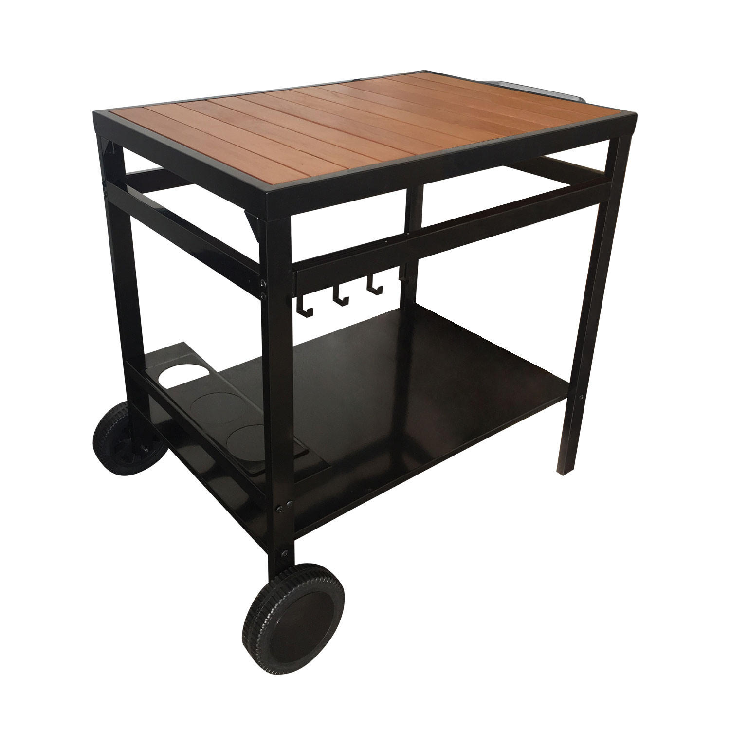 BEISTELLTISCH AVEIRO Schwarz 97/65/80,5 cm - Schwarz, Metall (65/80.5/97cm) - Happy Garden