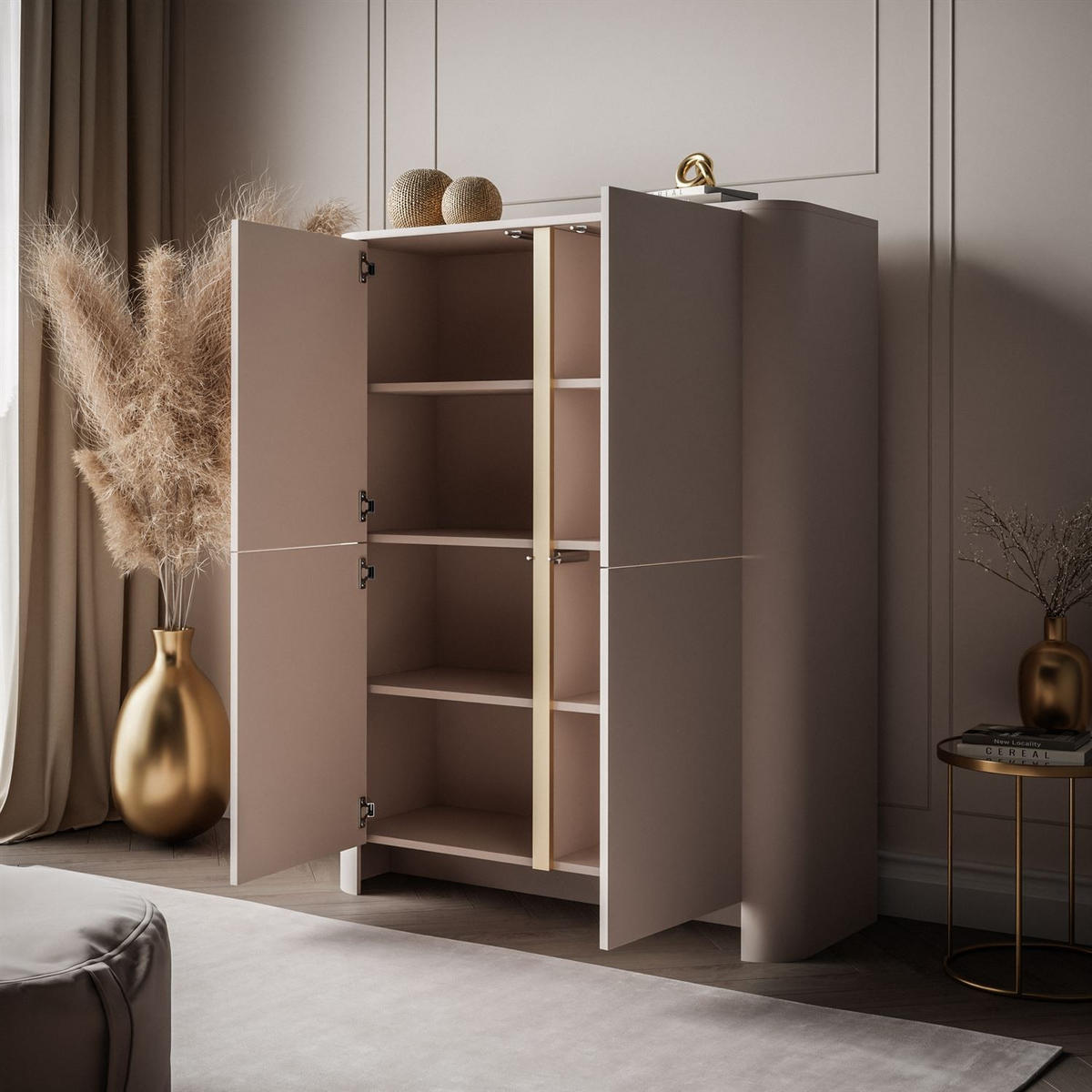 KOMMODE DESTINY K-103 Kaschmir - Kaschmir, Holzwerkstoff (103/132/39cm) - Lookway