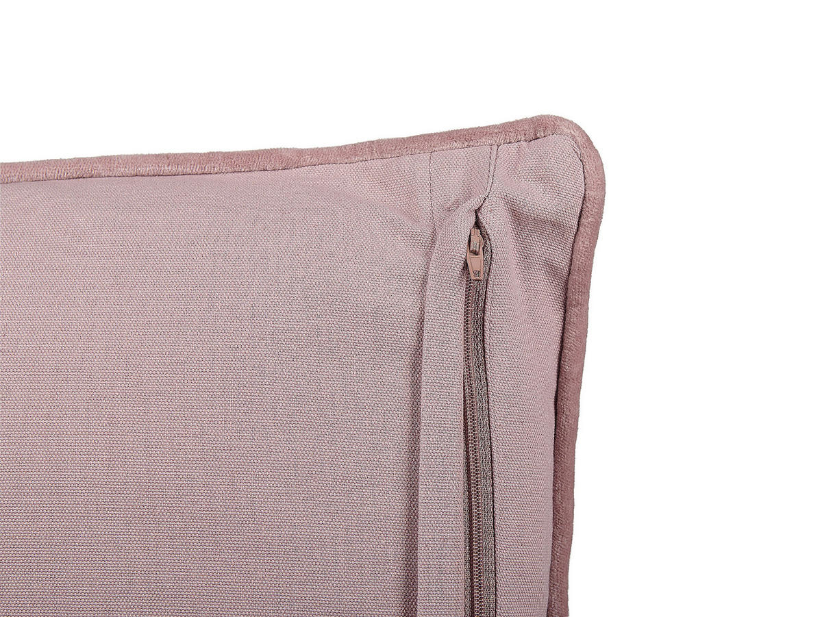 DEKOKISSEN Rosa 45/45 cm Romneya - Pink, Textil (45/45cm) - Beliani