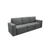 SOFA Orto Dunkelgrau, Dreisitzer Polstersofa - Dunkelgrau, Holzwerkstoff/Textil (247/93/82cm) - Bettso