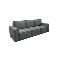 SOFA Orto Dunkelgrau, Dreisitzer Polstersofa - Dunkelgrau, Holzwerkstoff/Textil (247/93/82cm) - Bettso