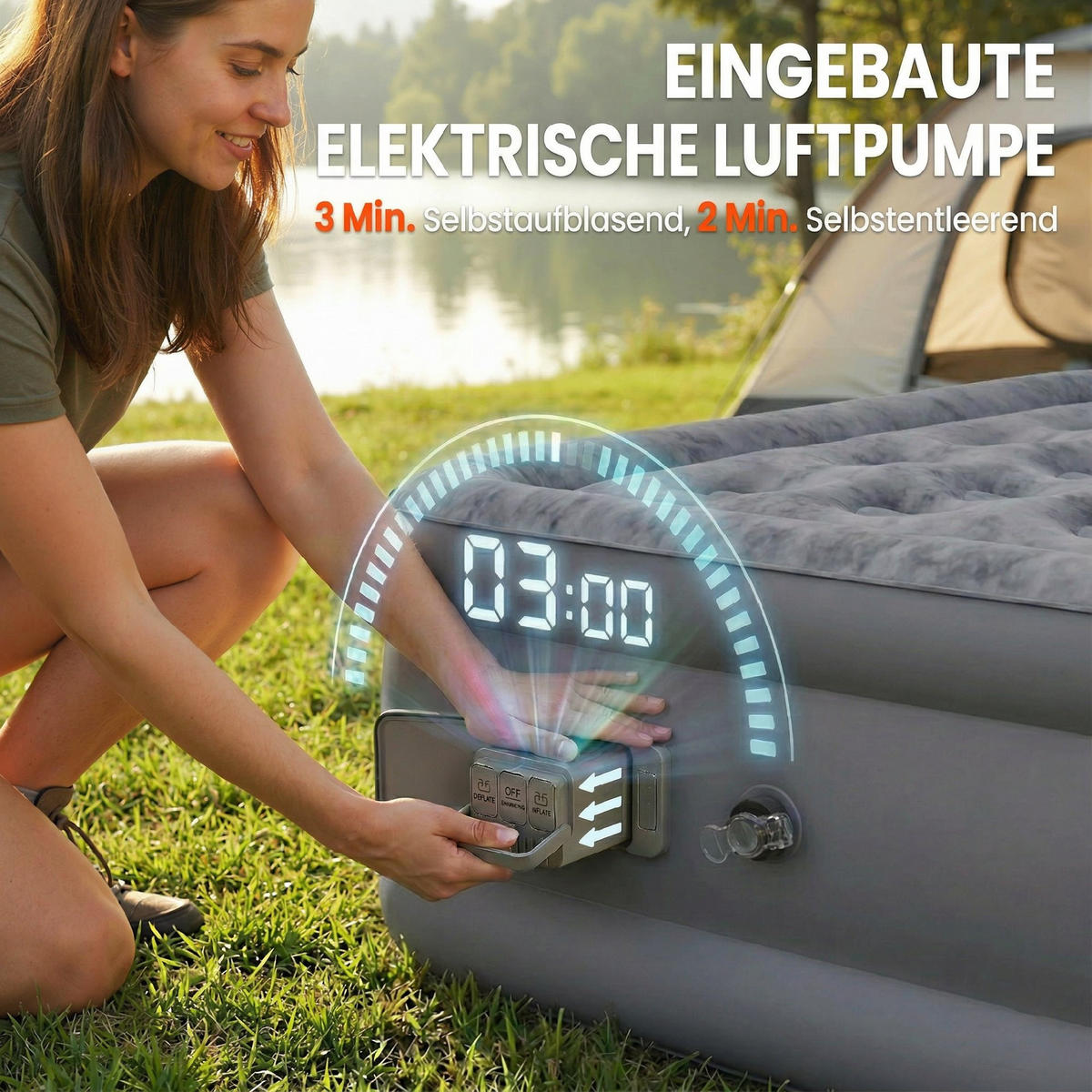 NAFUKOVACÍ MATRACE z plastu 190/97/39 cm šedá - šedá, plast (97/190cm) - Outsunny