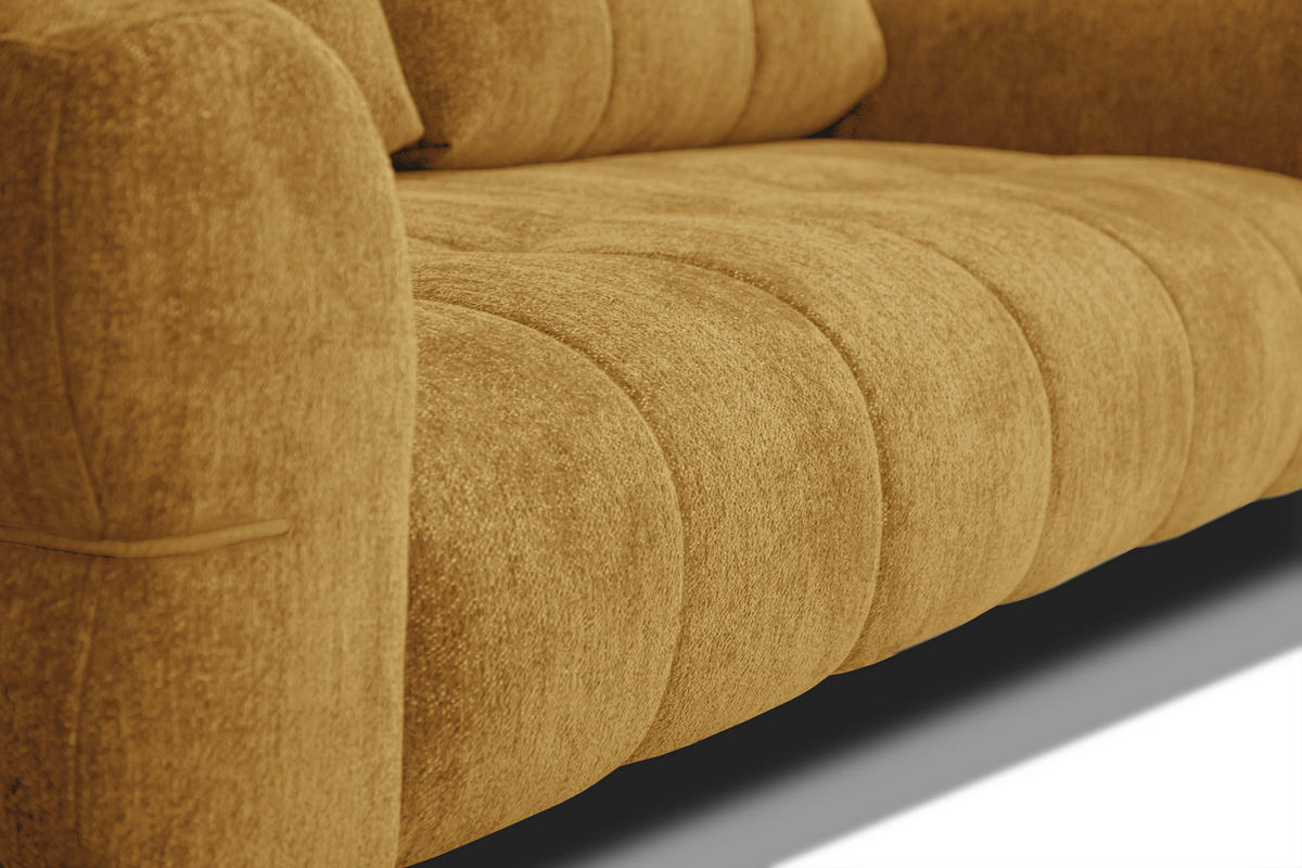 SOFA SALVINI 2,5-Sitzer, gelb - Gelb, Holz/Textil (206/88/99cm) - Courtois Laville
