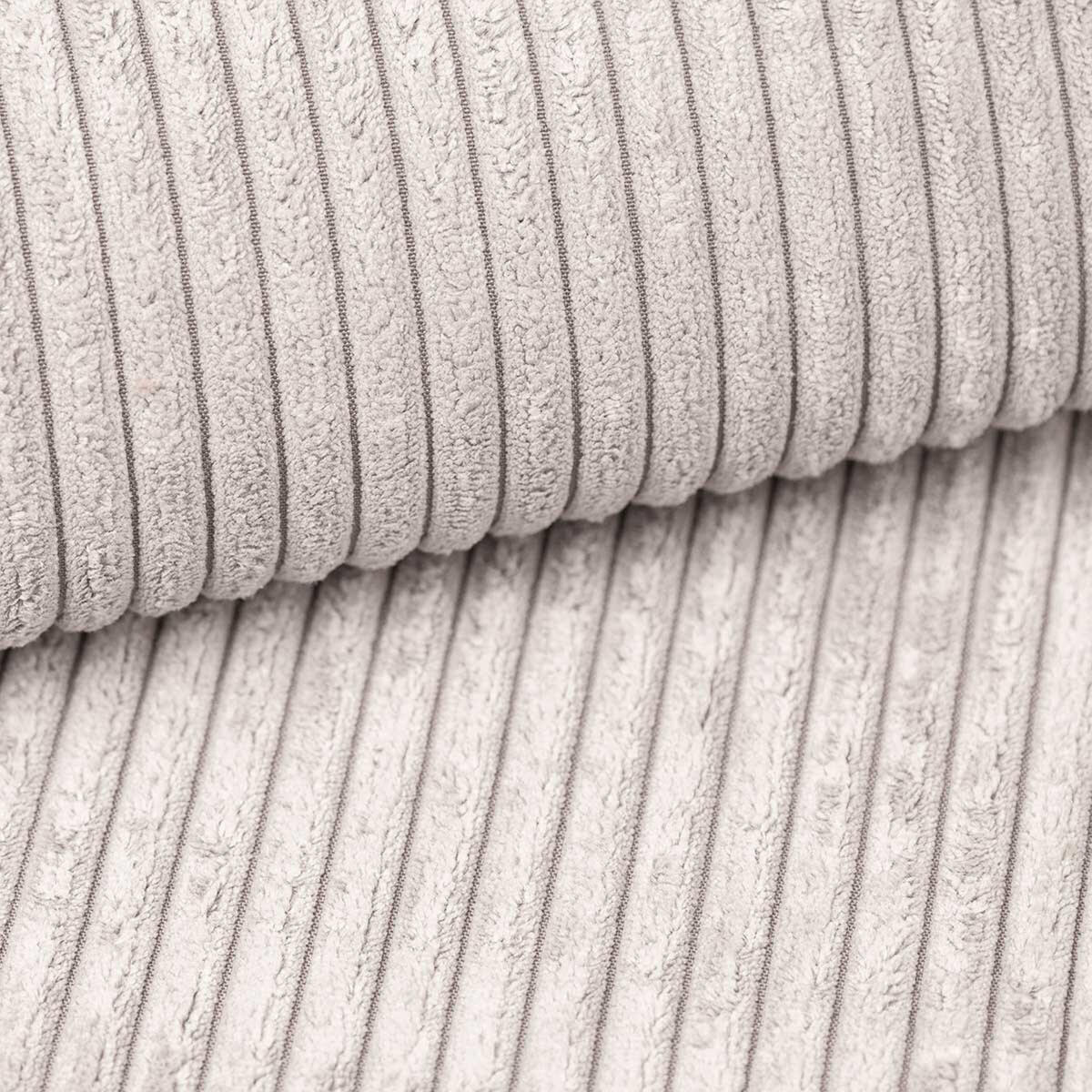 WOHNLANDSCHAFT Cedria Weiß 389/145/85 cm mit Schlaffunktion - Creme/Schwarz, Kunststoff/Textil (389/85/145cm) - AX Living