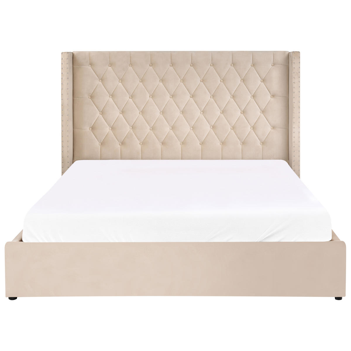 POLSTERBETT 180/200 cm Beige Lubbon - Beige, Textil (180/200cm) - Beliani