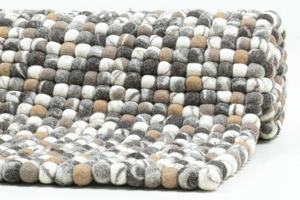 FILZTEPPICH Felty 34x34 cm - Naturfarben, Textil (34/34cm) - THEKO