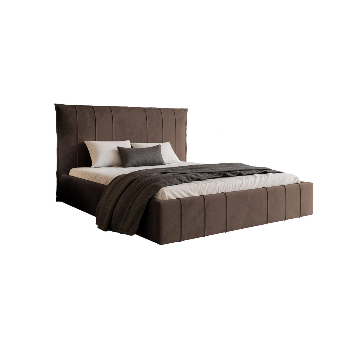 POLSTERBETT Acate 160x200 cm, Braun - Braun, Textil (160/200cm) - Fedve