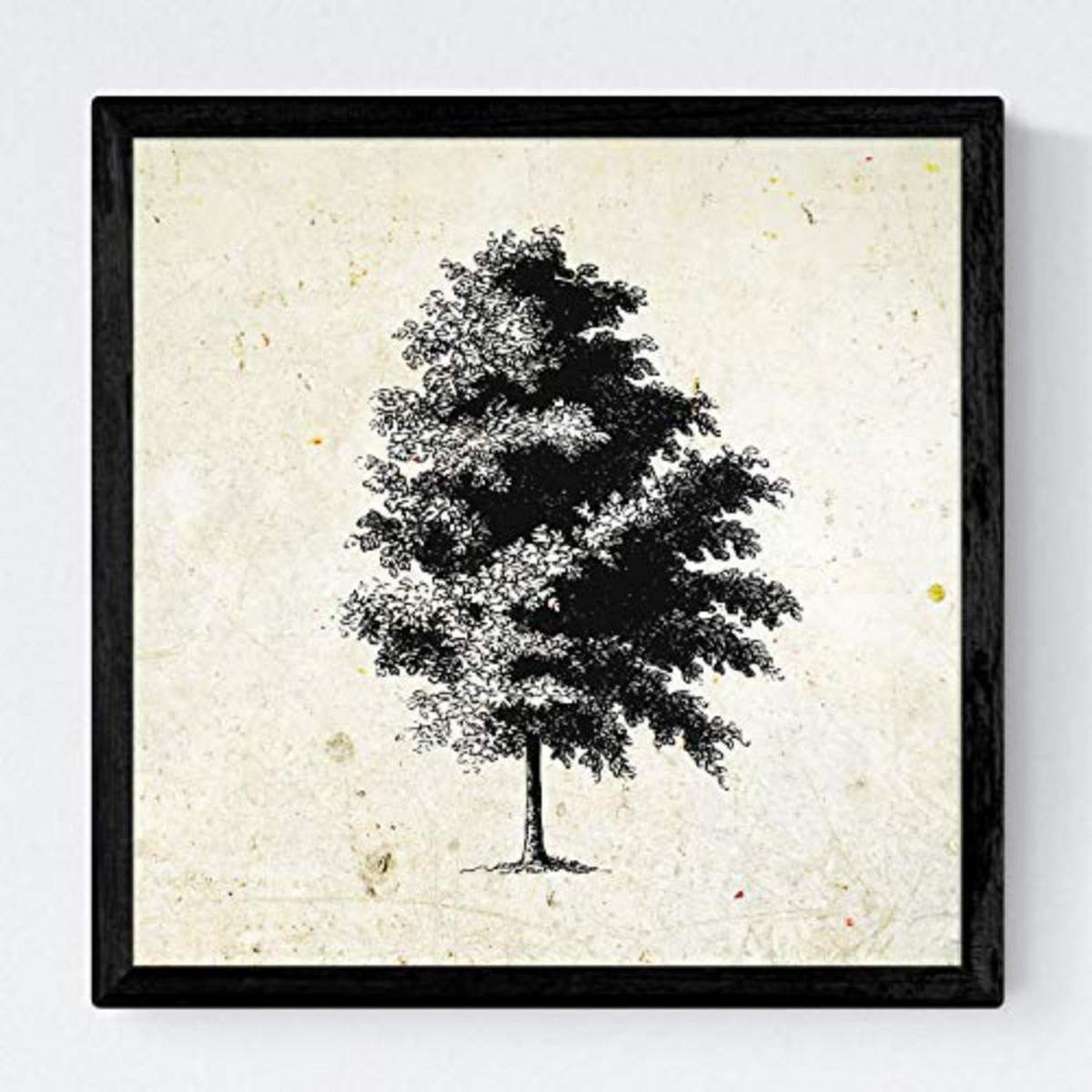 POSTER Set mit 4 Blättern der dünne Kruste Jahrgang Hintergrund 20x20cm Rahmenlos - Klar, Papier (20/3cm) - Nacnic