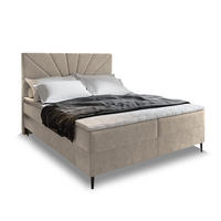 BOXBETT MURI 160x200 cm mit Matratze und Topper - Beige - Beige, Holz (160/200cm) - MASSENO