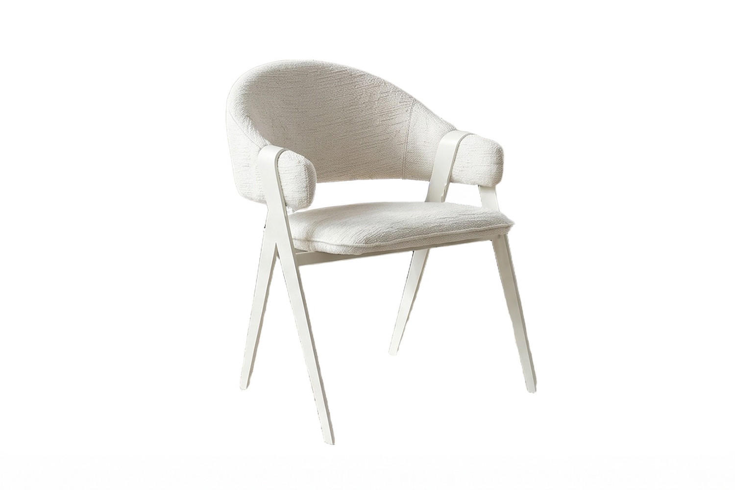ESSZIMMERSTUHL ARELLA Cremeweiß Flachgewebe (1er-Set) - Creme, Glas/Kunststoff (63/83/63cm) - KAWOLA