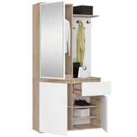 ŠATNÍK dub bílý 95/183/35 - bílá/Sonoma dub, kompozitní dřevo (95/183/35cm) - RAUMHIRSCH FURNITURE