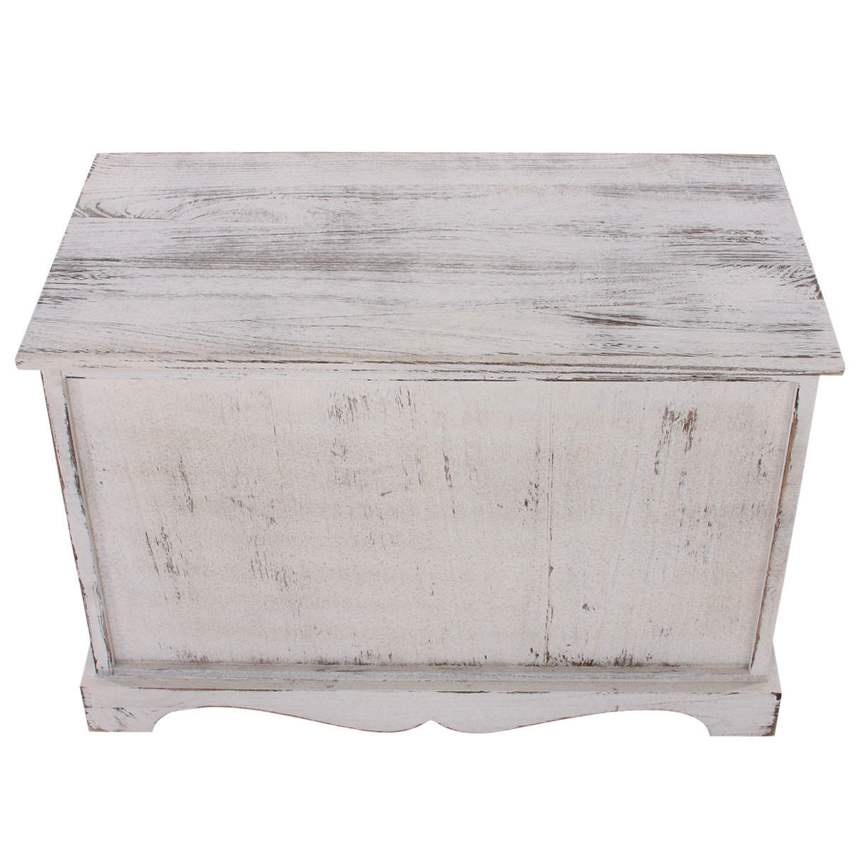 GARDEROBE MIT SITZBANK SHABBY Weiß 2er-Set - Weiß, Holz (62/42/33cm) - MCW