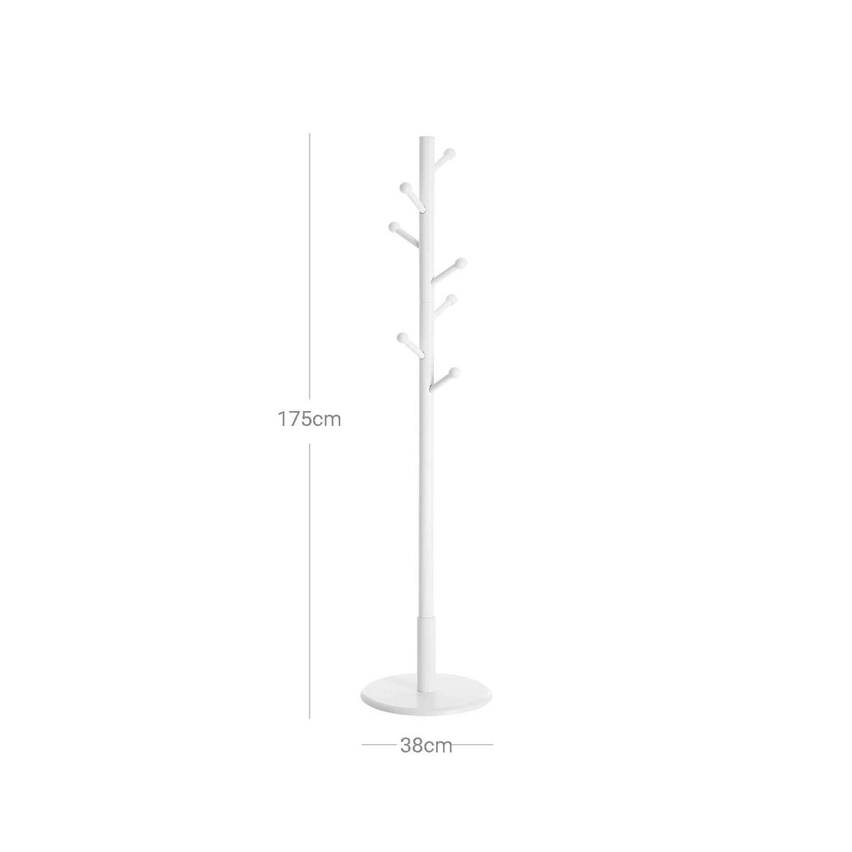 GARDEROBENSTÄNDER - Weiß, Holzwerkstoff (38/175/38cm) - Hansiro
