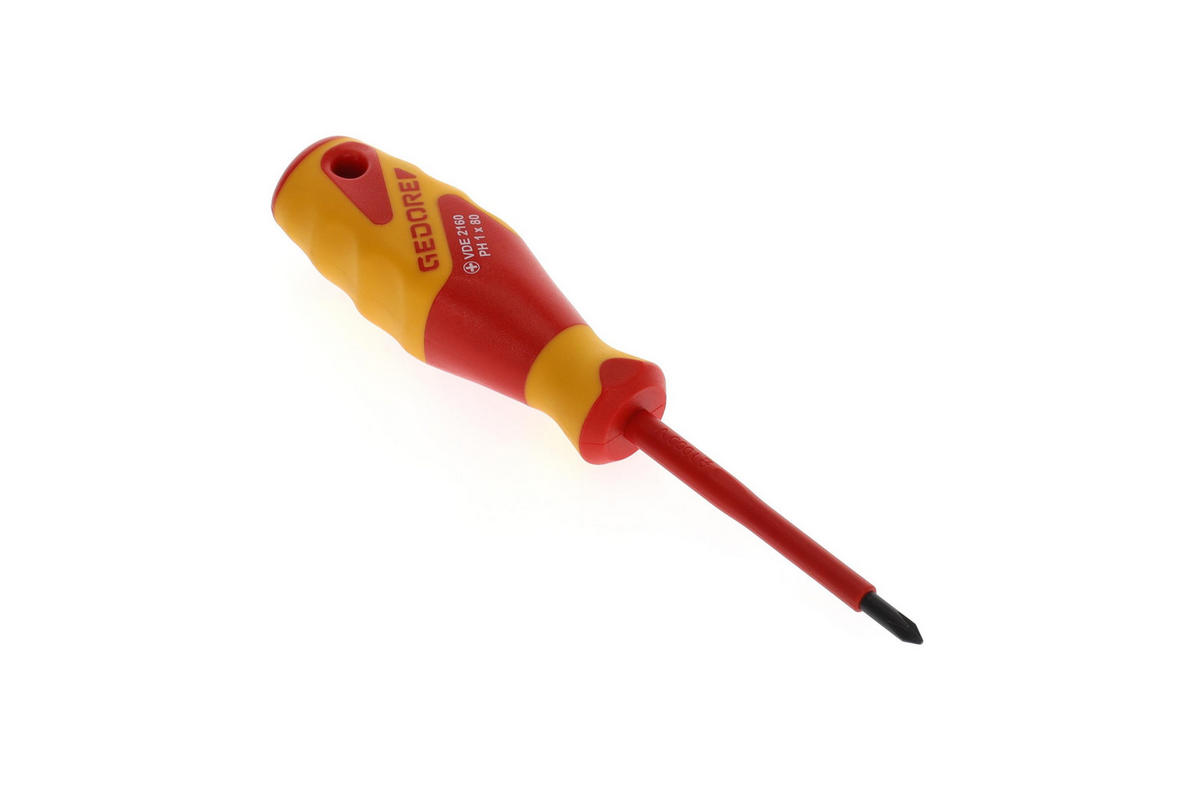 VDE 2160 PH 1 VDE-SCHRAUBENDREHER KREUZSCHLITZ PH 1 - Multicolor, Kunststoff/Metall (10/23cm) - Gedore