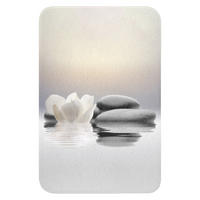 WC PŘEDLOŽKA Kameny - Lotos - Bílý - Voda - Zen 40x60 cm - bílá, textil/plast (40/1cm) - OnlyWow