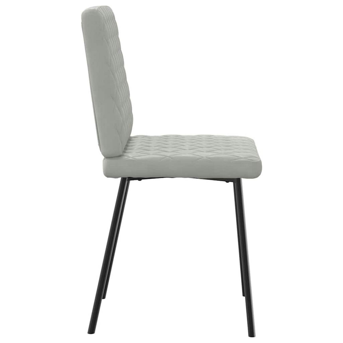 ESSZIMMERSTÜHLE 2 Stk. Hellgrau Samt 45*54*83cm - Grau, Metall (45/83/54cm) - ZMH