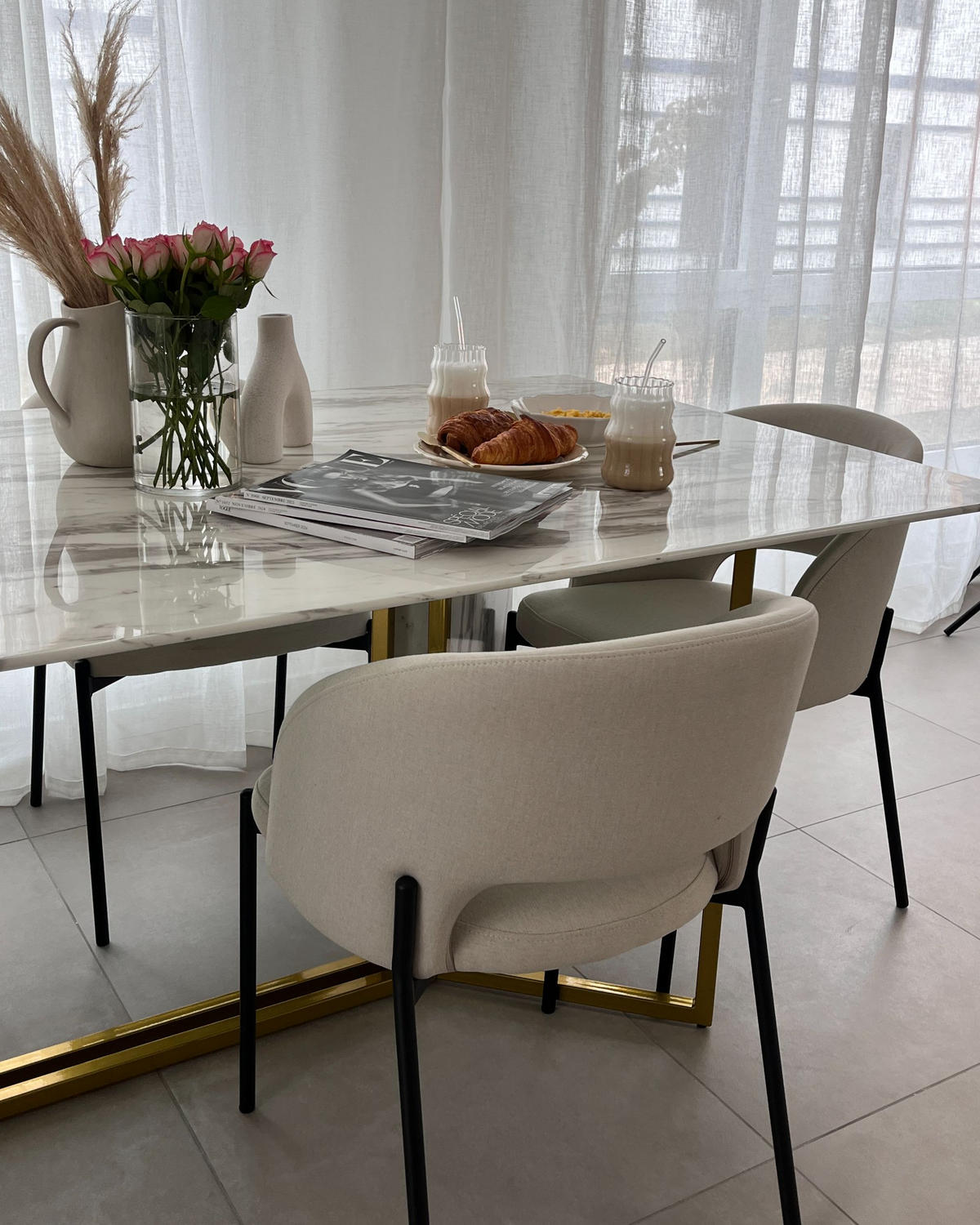JÍDELNÍ ŽIDLE sada 2 ks Látka Světle béžová Penny - béžová, textil (46/76/50cm) - Beliani