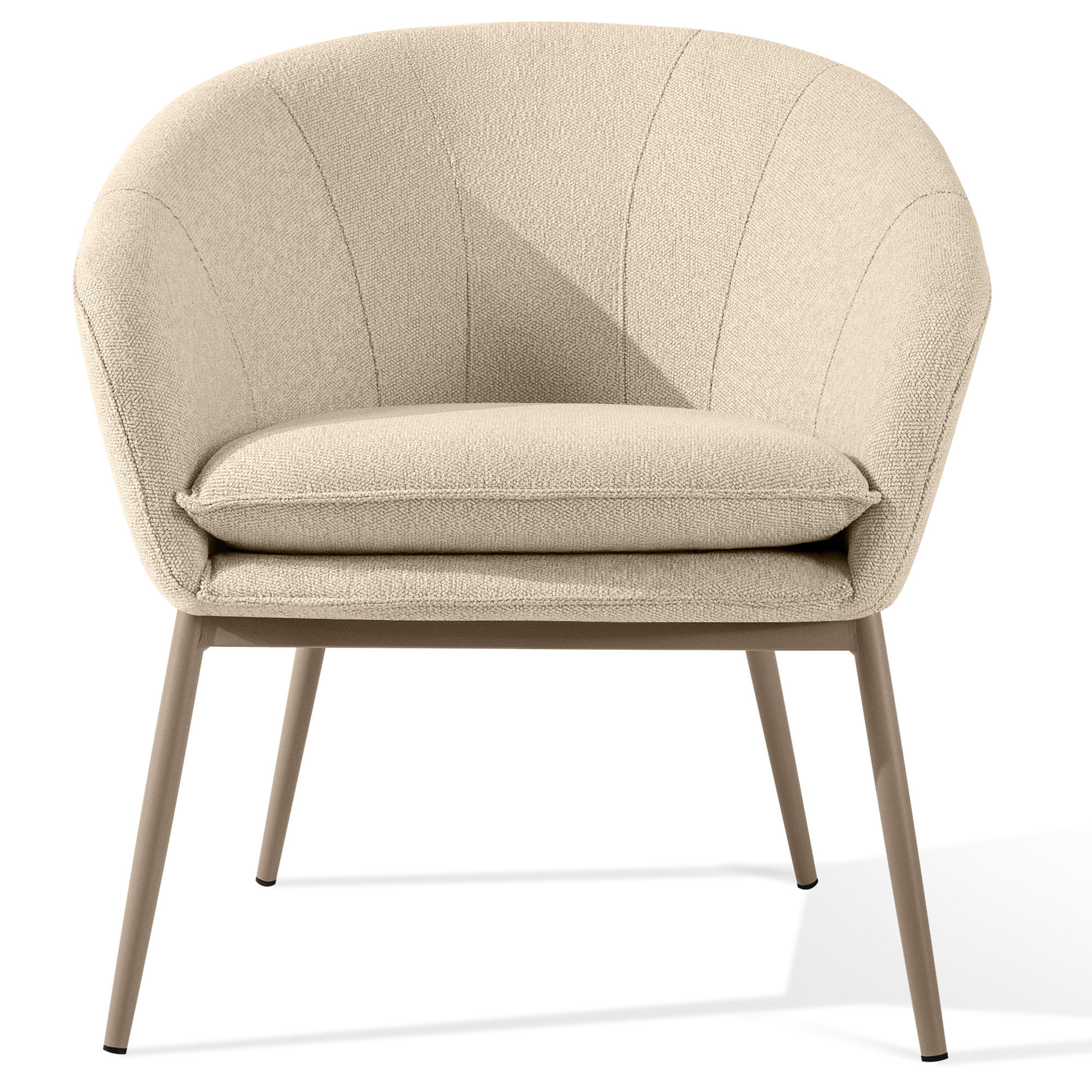 GARTENSESSEL SOLIS Loungesessel, - Creme, Textil/Metall (69/76/66cm) - KONSIMO®