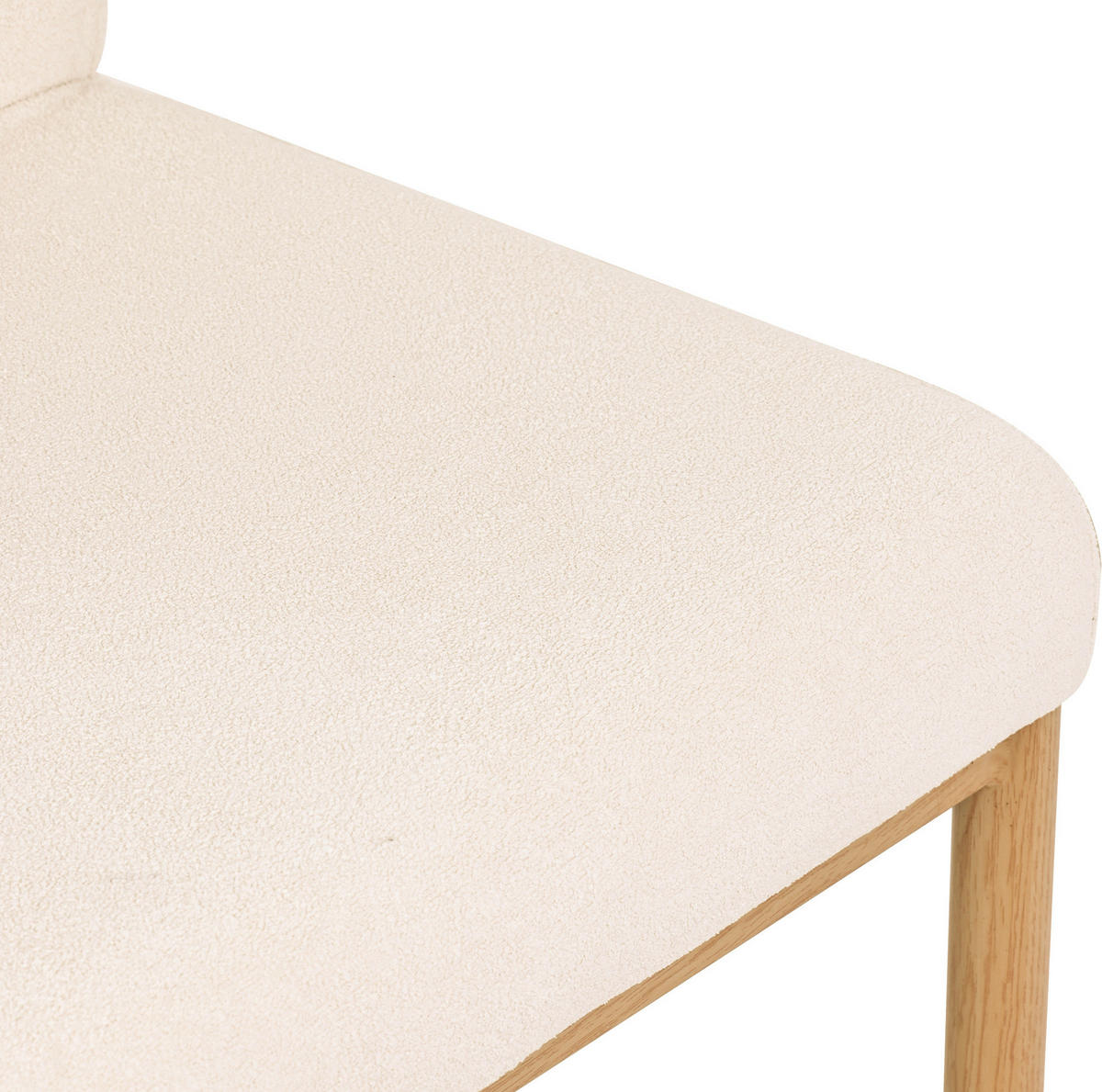 ESSZIMMERSTUHL 2er-Set Sherpa Beige Gestell in Eichenholz-Optik - Beige, Holz (52/80.5/46cm) - Meubliv