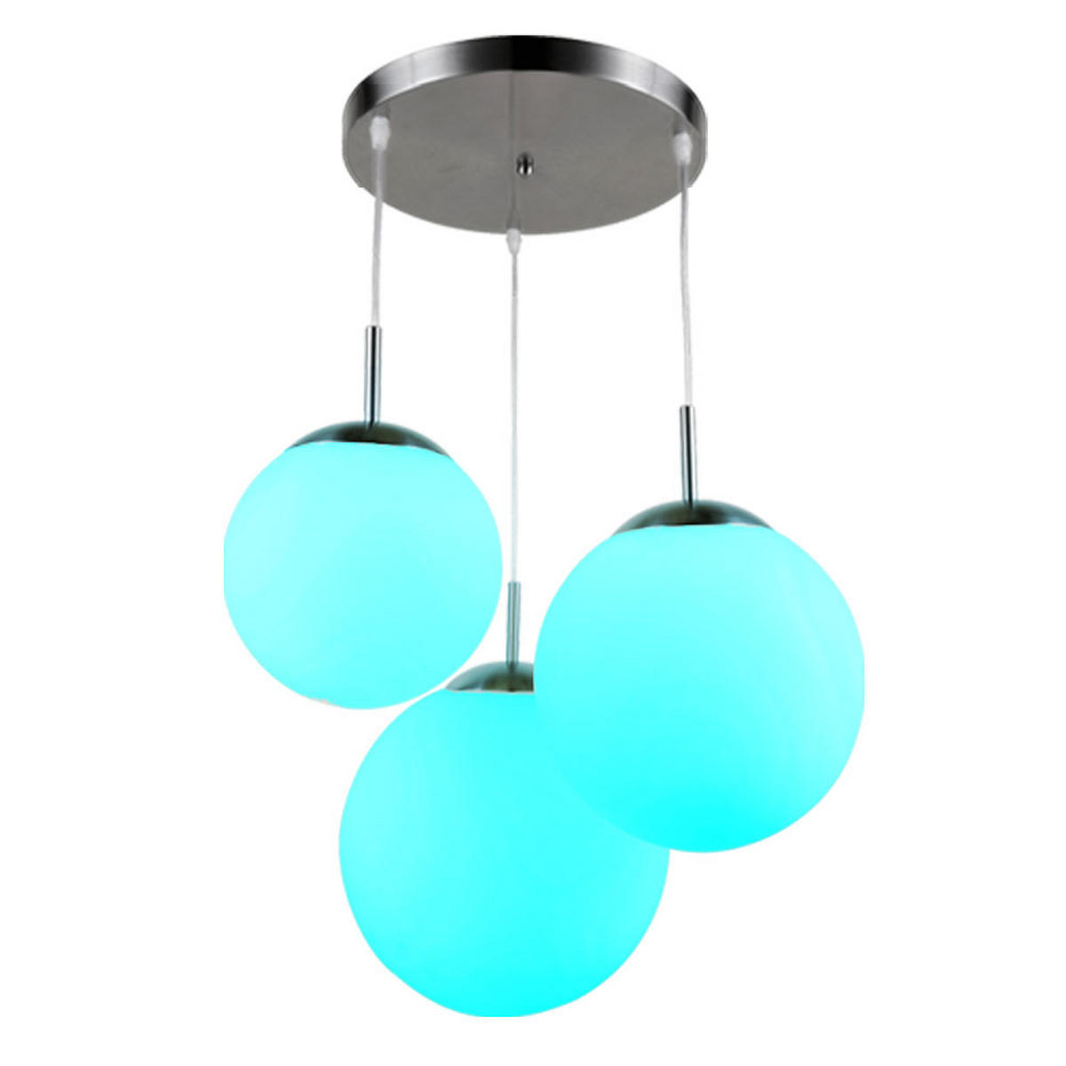 LED HÄNGELEUCHTE JOEL Weiß Glas - Weiß, Glas (52/52/80cm) - Globo Lighting