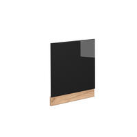 FRONTBLENDE Fame-Line Schwarz Eiche hochglanz 60 cm ohne AP - Honigeiche/Schwarz Hochglanz, Holzwerkstoff (60/67.4/1.6cm) - Vicco