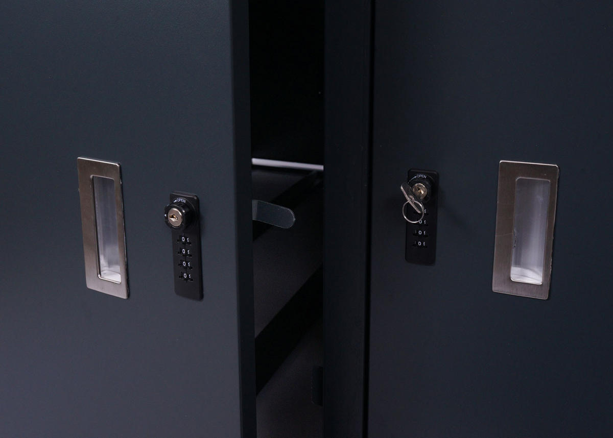 4ER-FAHRRADGARAGE PFLANZKASTEN L56B Anthrazit - Anthrazit, Metall (220/126/210cm) - MCW