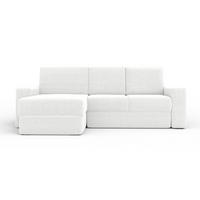 ECKSOFA TOCO L 240x145 cm in Boucle Weiß links - Beige, Holz/Holzwerkstoff (240/145cm) - Deine Möbel 24