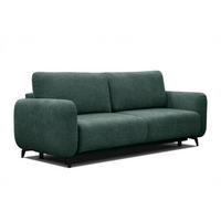 SOFA DRAKE 3-Sitzer mit Schlaffunktion, smaragdgrün - Smaragdgrün/Braun, Holz/Textil (232/90/107cm) - Courtois Laville