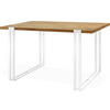 ESSTISCH Lilo rechteckig ausziehbar, Lancelot Eiche 160-260/90/76 cm - Eichefarben/Weiß, Holzwerkstoff/Metall (160/90/76cm) - WFL GROUP