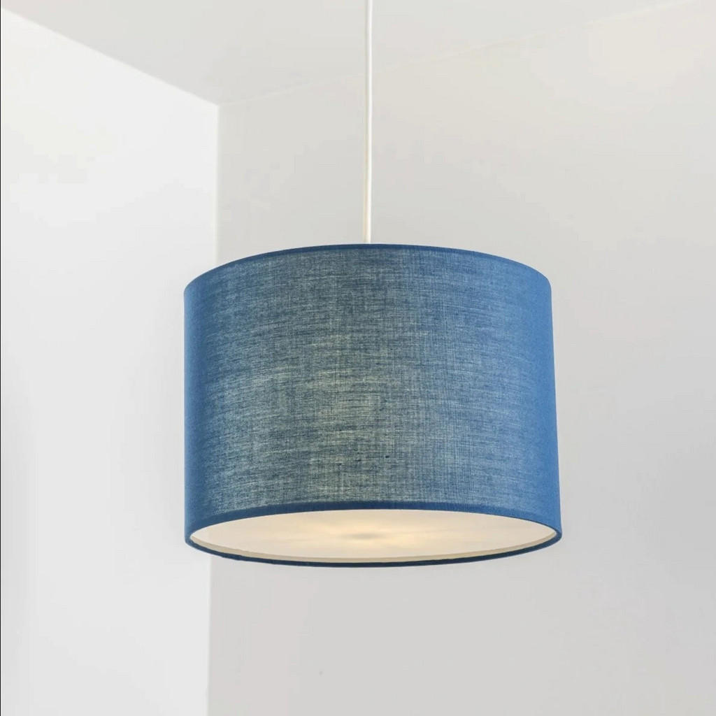 Thumbnail - CGC Europe Deckenlampenhaube, Dunkelblau, Textil, Oval, 30x20x30 cm, Lampen & Leuchten, Innenbeleuchtung, Lampenschirme