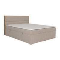 BOXSPRINGBETT ELMA mit Topper und Bettkasten, Beige, 120x200 cm - Beige, Textil (120/200cm) - KS Home Concept