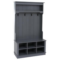 GARDEROBE Dunkelgrau - Dunkelgrau, Holz (100/170/39cm) - MCW
