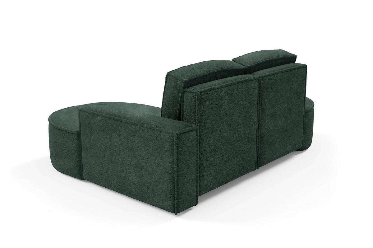 ECKSOFA Flow Grün, mit Kissen in Abriamo Stoff, rechte seite - Grün, Holzwerkstoff/Textil (210/157cm) - Bettso
