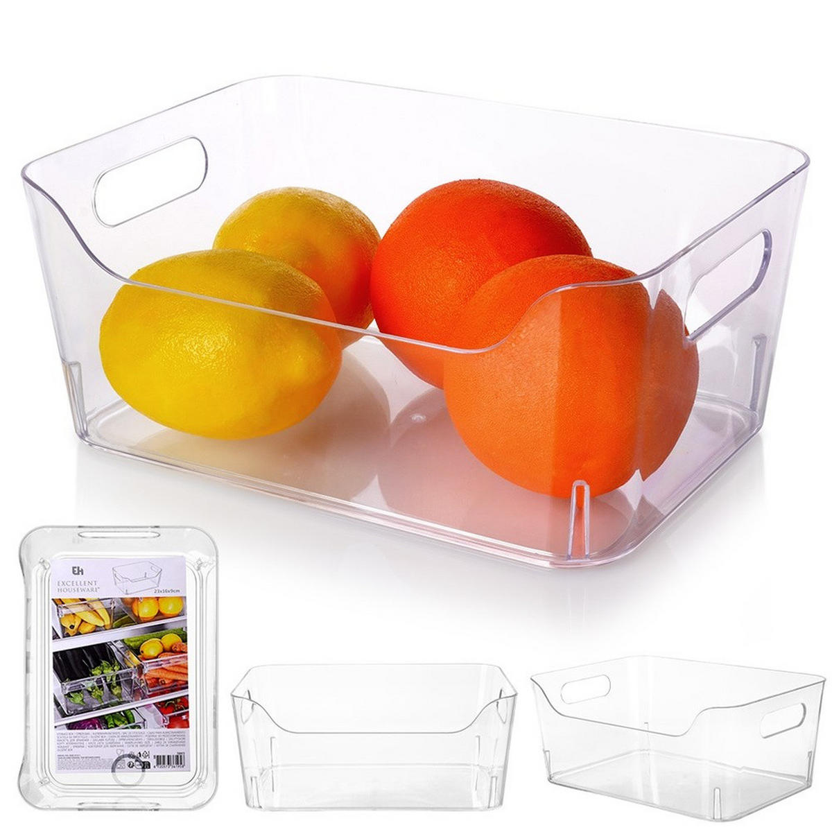 KÜHLSCHRANK-ORGANIZER 23x16x9,5 cm - Transparent, Kunststoff (23/9.5/16cm) - Excellent Houseware