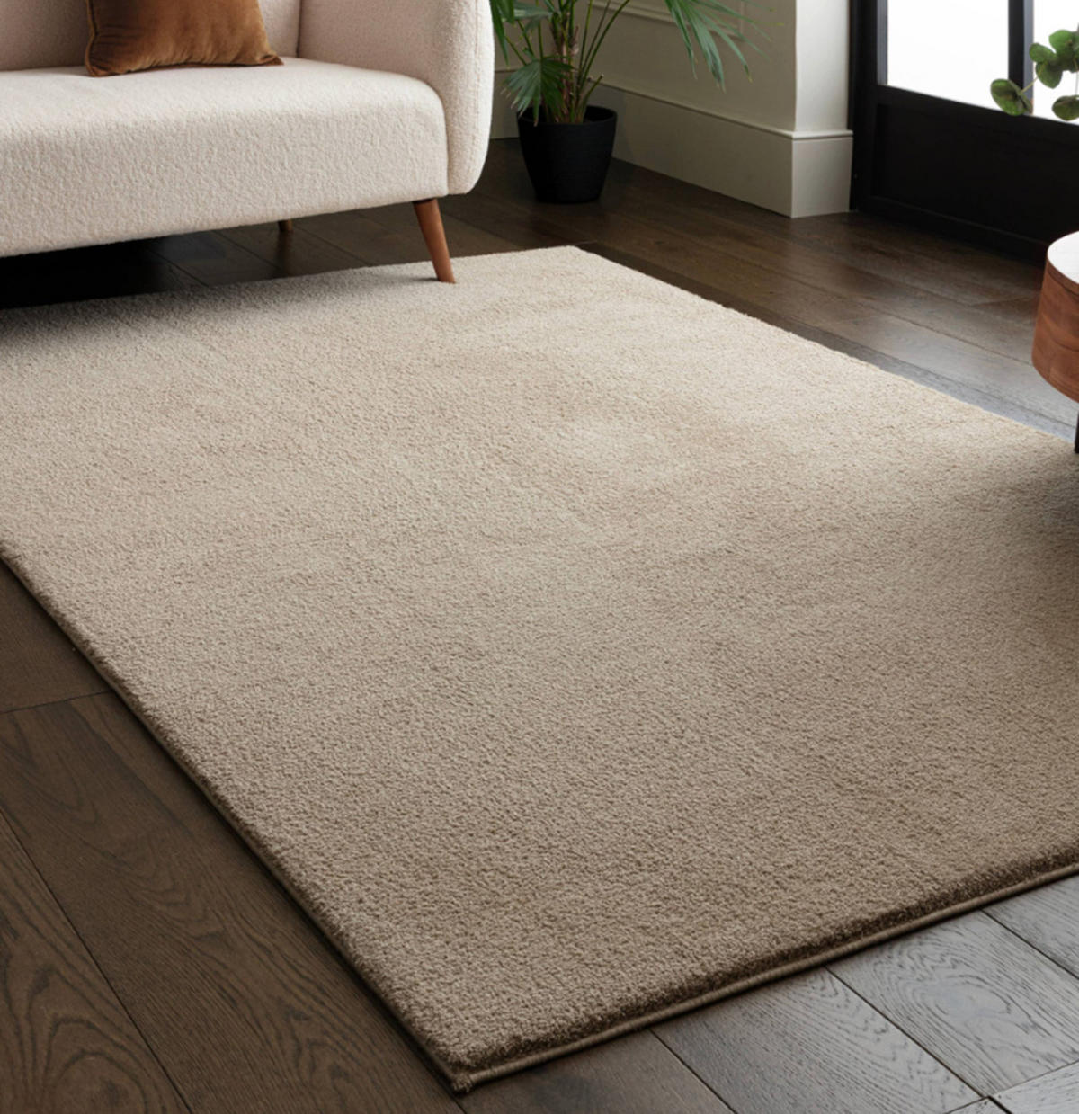 TEPPICH Wohn-/Schlafzimmer Langflor MOCO Beige 80x150 cm - Beige, Textil (80/150cm) - Novatrend