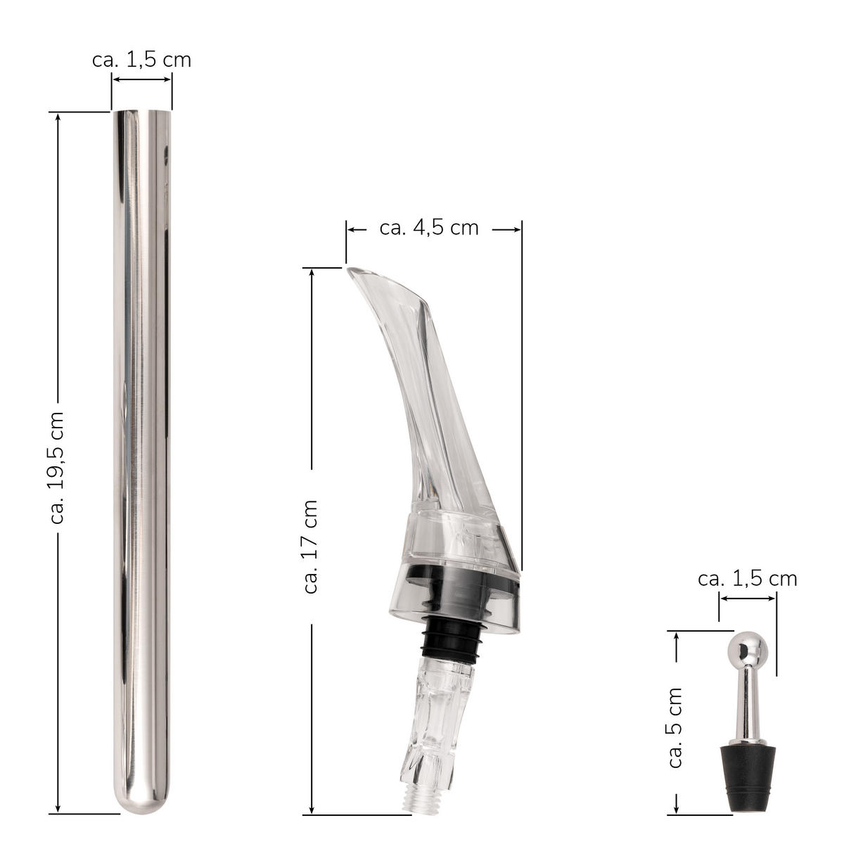 WEIN-AUSGIESSER, transparent - Transparent, Kunststoff (4/34.5/4cm) - bremermann